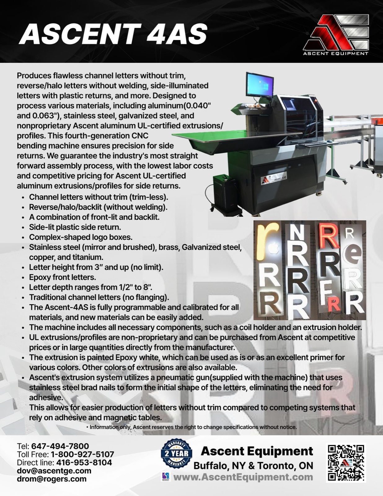 Ascent-4AS spec sheet — page 1