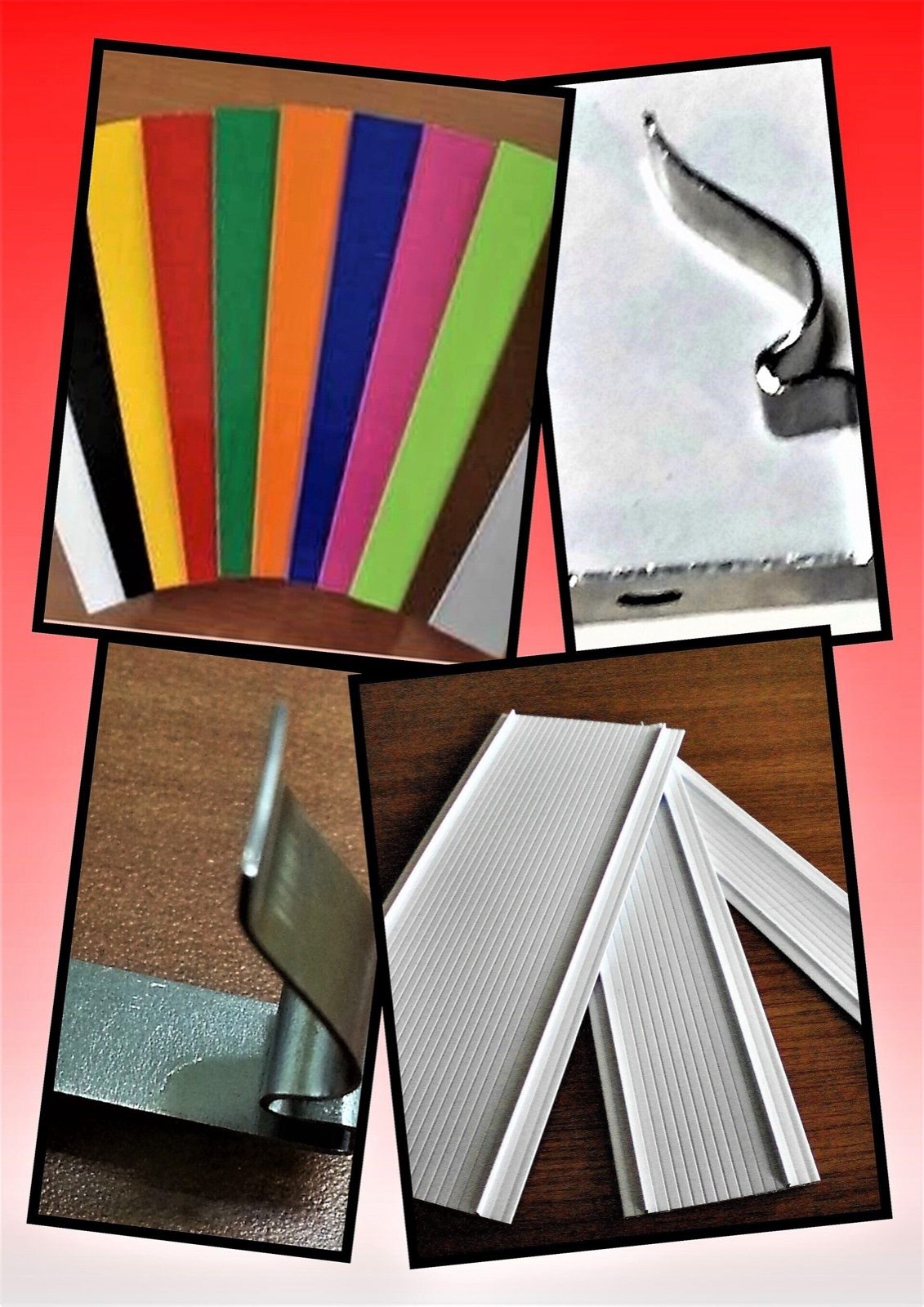 Materials handled — aluminum, stainless steel, brass, galvanized