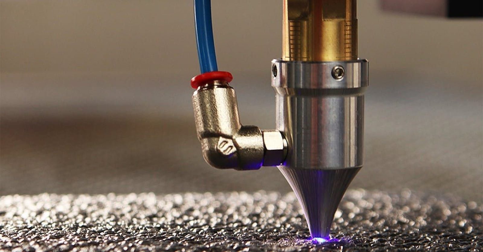 CO2 laser cutter in action